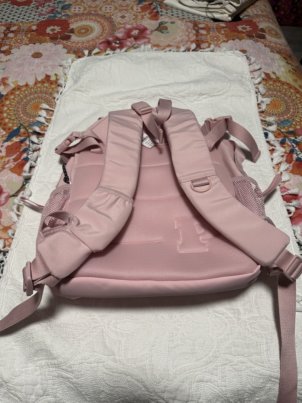 PINK Victoria's Secret Light Pink Mesh Front Backpack - Picture 6 of 7